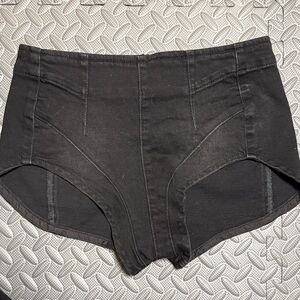 We The Free Black Jean Micro Shorts